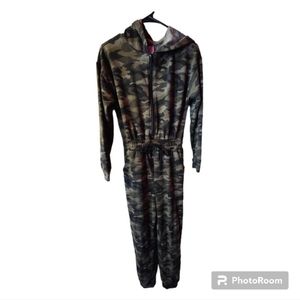 Hooded Camo Jumpsuit